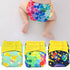 Colorful Modern Baby Cloth Diaper Bamboo Charcoal Nappy All-in-one Diapers sewn 3 Layers Micro fleece Insert Inside Reusable Diaper For Baby and Kids For Unlimited Use