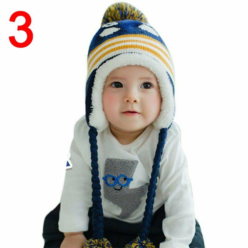 Modern New Baby Boys and Girls Winter Warm Knitted Crochet Ear flap Beanie Wool Cute Penguin Cap For Kids