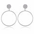 New Big Circle Round Hoop Earrings for Women's Fashion Statement Golden Punk Charm Earrings Party Jewelry