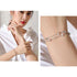 New Modern 925 Sterling Silver Double Layers Stars Beads Luxury Bracelets For Women Elegant Chain Charm Bracelet Birthday Party Gift (silver star)