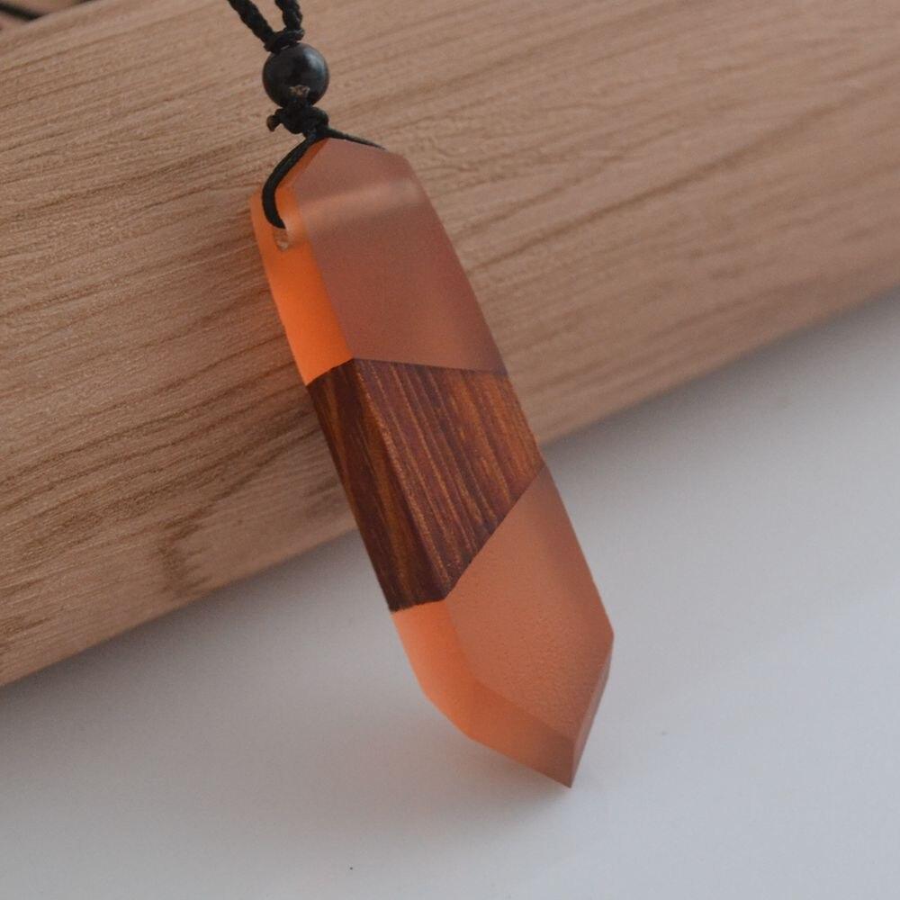 Handmade Luxury Modern Elegant Unisex Men and women Natural Resin Wood Fashionable Necklace In Trend Style