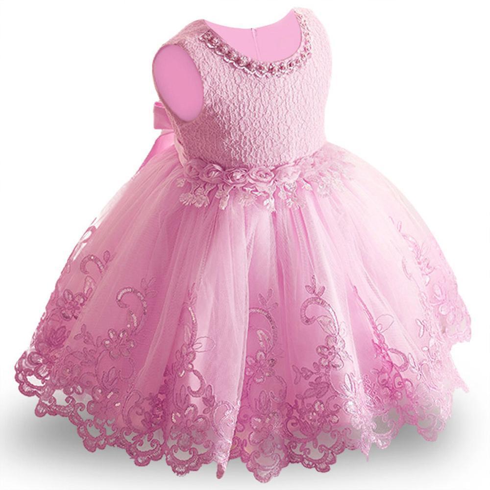 Luxury Modern Baby Girl Christmas Dress Newborn Baby Girls Bow Dresses For Baby 1st Year Birthday Party