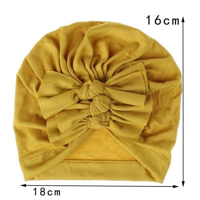 Modern Handamde Toddler Baby Boys& Girls Turban Head Wrap Beanie Cotton Hat Solid Cap Headband For Kids