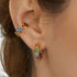 Luxury Rainbow Earrings Cubic Zirconia Ear Cuff Set for Women Trendy Gold Huggie Clip on Earrings Earcuff In  Crystal Jewelry Style