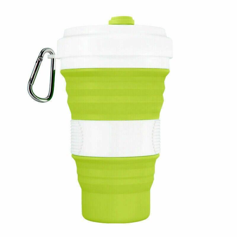 Camping Coffe Adjustable sizes Multi-colors New Collapsible Silicone Coffee Cup Mug Reusable High Temperature Water Cup Outdoor Travel 550ml