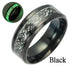 2020 New Men Fashion 316L Stainless Steel Golden Dragon Man's Ring Blu-ray Fluroscent  Celtic Tungsten Rings Simple Fashion High Quality Jewelry Design