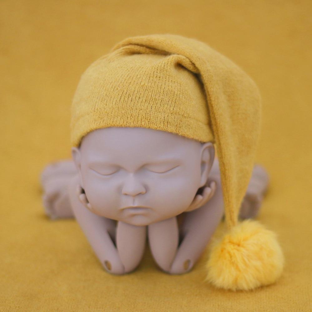 Modern Newborn Photography Props Knit Cap With Fur Ball For Newborn Baby Cap Great For Photo Studio Photography Props Cap Beanie Baby