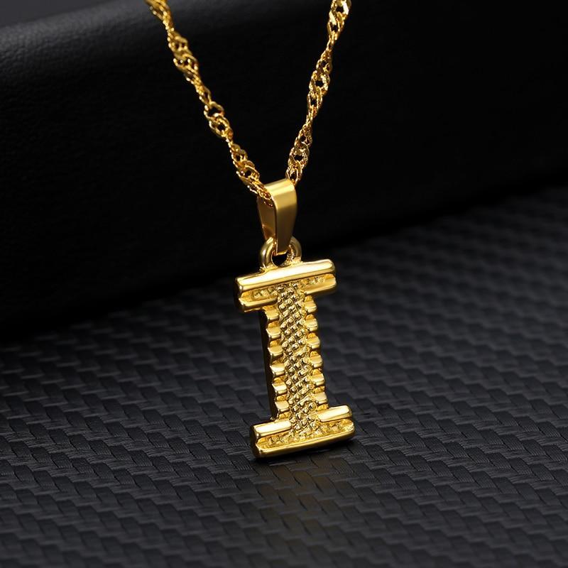 Modern NEW Luxury Shiny Tiny Gold Initial Letter Necklace For Women and Man In Jewelry Hip Hop Retro Design