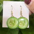 Unique Resin Stereo Lemon Orange Earrings With Long Pendant Fashion Summer Fruit Jewelry Designs For Girls And Teenagers