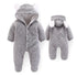 Elegant Baby Clothes Rompers Jumpsuits Newborn Cartoon Little Bee Rabbit Ears Zipper Clothes Cotton Jackets For Kids