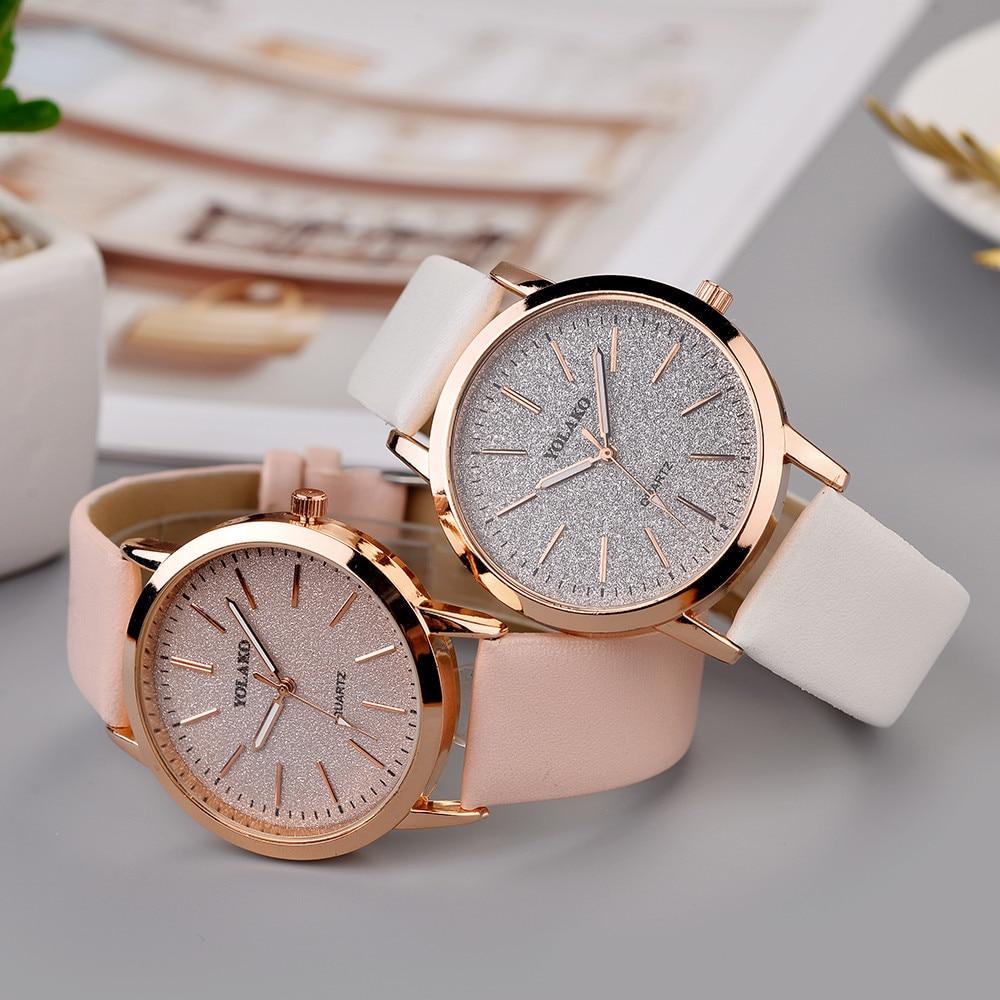 Sky watch women lady watch for woman Casual Quartz Leather Band Analog women clock luxury Wristwatch For Women and Girls