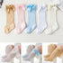 Princess Cute Baby Knee High Stylish Cotton Bow Soft Comfortable Socks Flexible Breathable Sock For Baby Girls