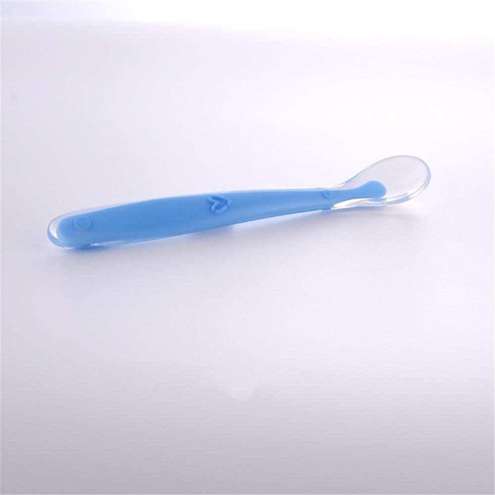 New Candy Color Baby Soft Silicone Spoons Feeding Dishes Tableware  Flatware Children Food  Feeding Tools