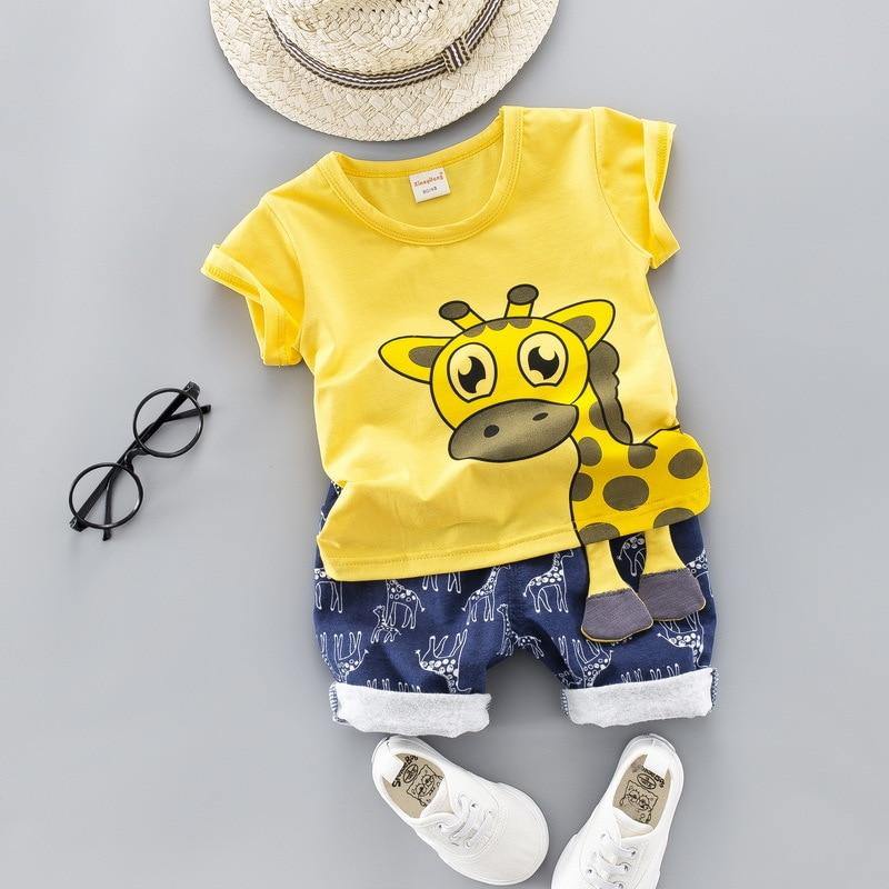 Fashion Infant  Clothing Set for Boys and Girls Cute Summer Casual Clothes Set  Top+Shorts Kids Clothes Summer Edition T shirt and Pants Set