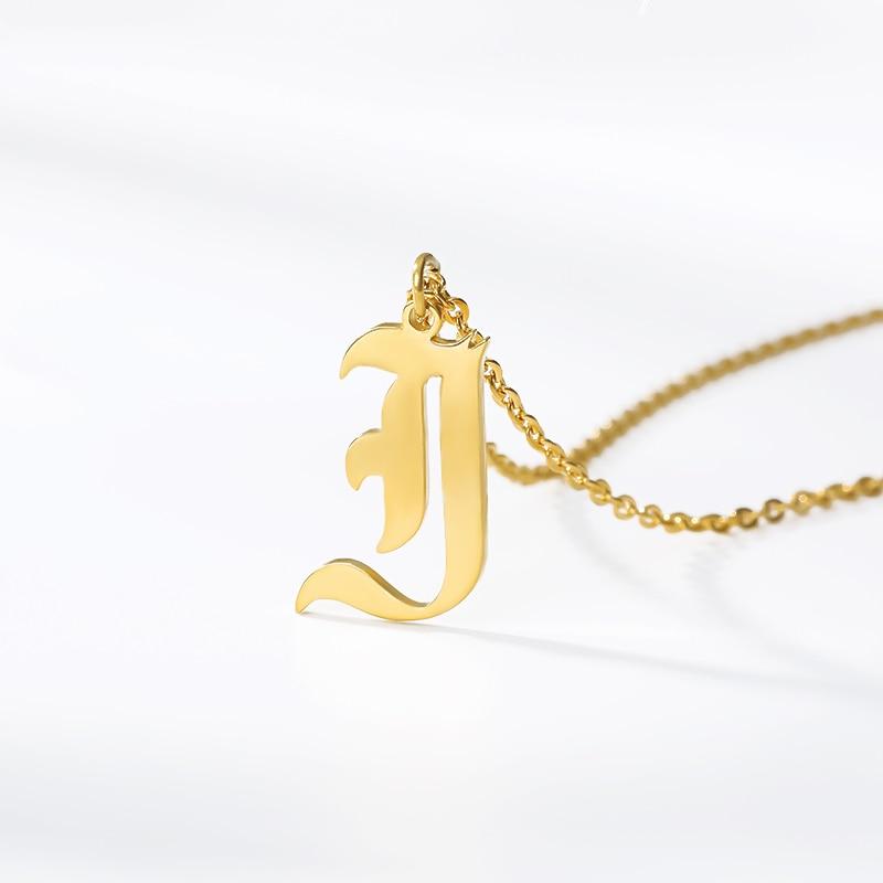 Women Gold Chain Letter Necklace Stainless Steel Perfect Gift For Girls Luxury Jewelry Style