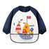 Cute Cartoon Print Baby Waterproof Long Sleeve Apron Children Feeding Smock Bib Baby Accessories