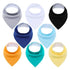 8PCS/SET Pack Baby Bandana Organic Absorbent Soft Cotton Drool Bibsfor Teething And Feeding Bib For Baby and Kids Feeding