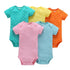 5PCS/SET Baby Bodysuit Newborn Clothes Short Sleeve Cotton Unisex Body Clothing Pajams for Kids