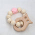 Modern Baby Silicone Wooden  Nursing Bracelets Wood Teether Silicone Beads Teething Wood Rattles Toys for Baby