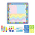 Coolplay 100x100cm Magic Water Drawing Mat Doodle Mat & 4 Drawing Pens & 1 Stamps Set Painting Board Educational Toys for Kids