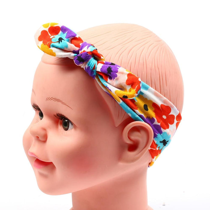 Baby Girl Headband Infant Hair Bow Accessories Cloth Band Bow For Newborn Hairband Print for Toddlers