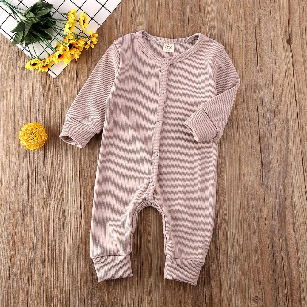 Baby Girl / Boy Clothes Kids Knitted Long Sleeve Autumn Winter Romper Solid Jumpsuit Outfit