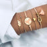 Boho Rose Map Bracelets & Bangles for Women Bohemian Round  Charm Bracelet Set Fashion Multilayer Accessories Luxury Jewelry