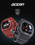 Military Ocean Army Smart Watch For Menand Woman For  Fitness and Sport With Tracker Blood Pressure Message Push Heart Rate Monitor and Clock Smartwatc For Android