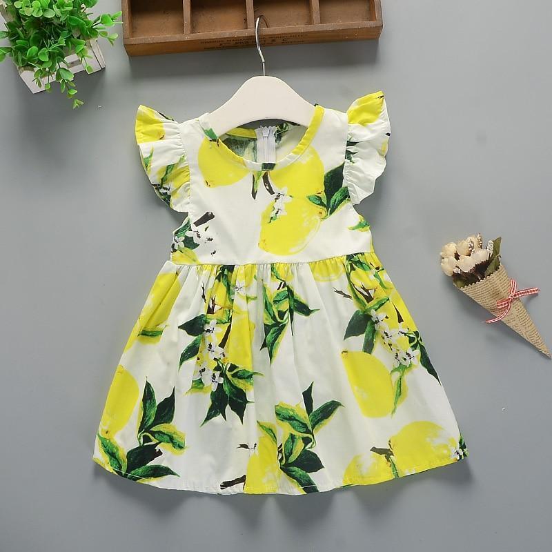 Colorful Modern Luxury Handmade Summer Baby Clothes with Cartoon Long-sleeved Dress for Casual Wear For Baby And Girls 0-5years