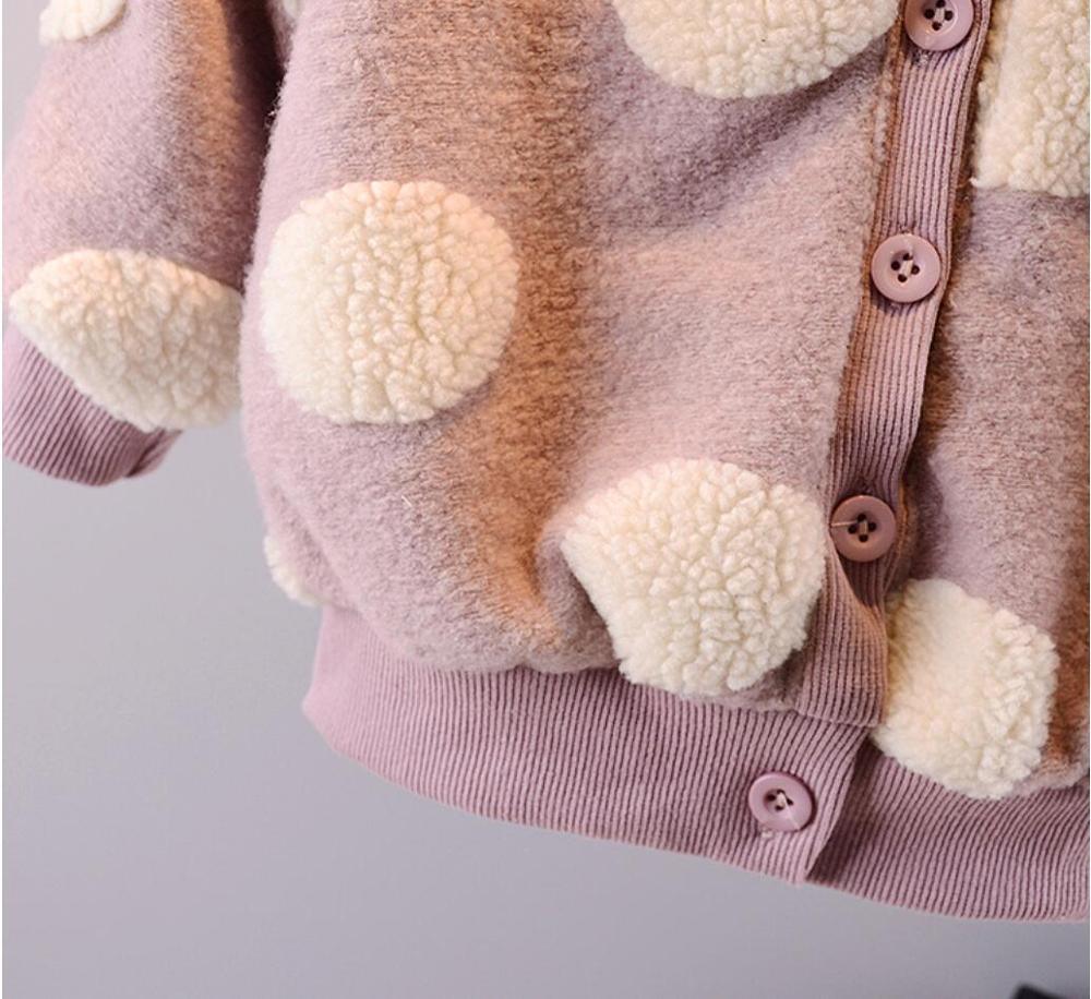 Modern Newborn Baby Girl Clothes Long Sleeve Fleece Cashmere Coat for Toddler Girls Sweaters In Modern Style