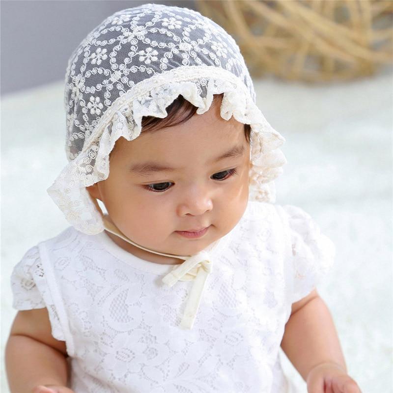 Retro Vintage Newborn Baby Cotton Baby Girl Hat Cap Princess Infant Toddler Baby Bonnet Girls Summer Sun Hat For Girls