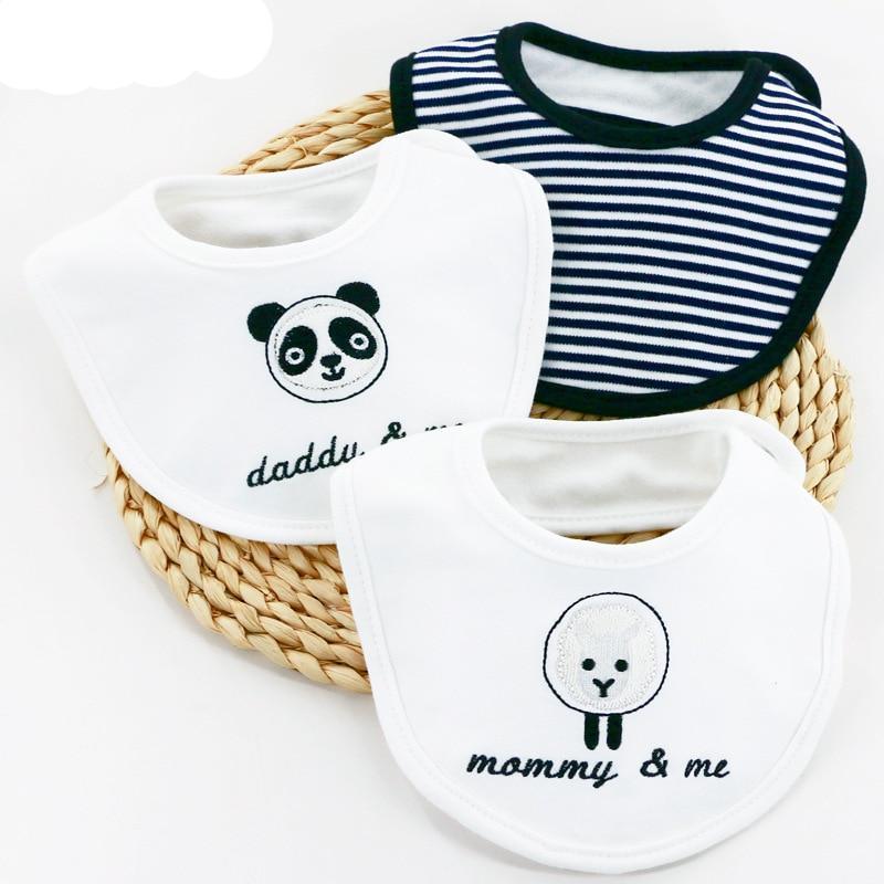 Moder 3PCS Baby Bibs Bandanna Lot Cotton Multi-style Triangle Cartoon For Infant Boys And Girls