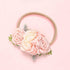 Modern Fashion Floral Headband Newborn Baby Elastic Hairbands Pearl Fresh Style Bow Knot For Girls