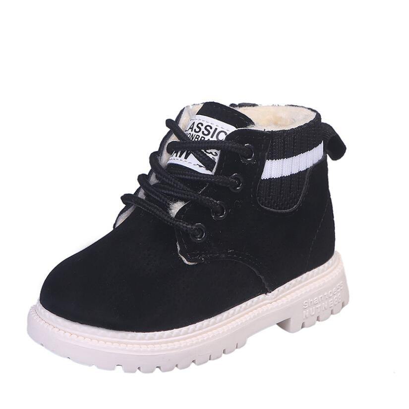 Modern Fashion Children Casual Shoes Autumn Winter Boots Boys Shoes Fashion Leather Soft AntI Slip Girls Boots