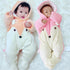 Elegant Baby Clothes Rompers Jumpsuits Newborn Cartoon Little Bee Rabbit Ears Zipper Clothes Cotton Jackets For Kids