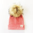 Winter Baby Boy Girl Artificial Pompom Knitted Hat Toddler Kids Caps With Pompon for Newborn