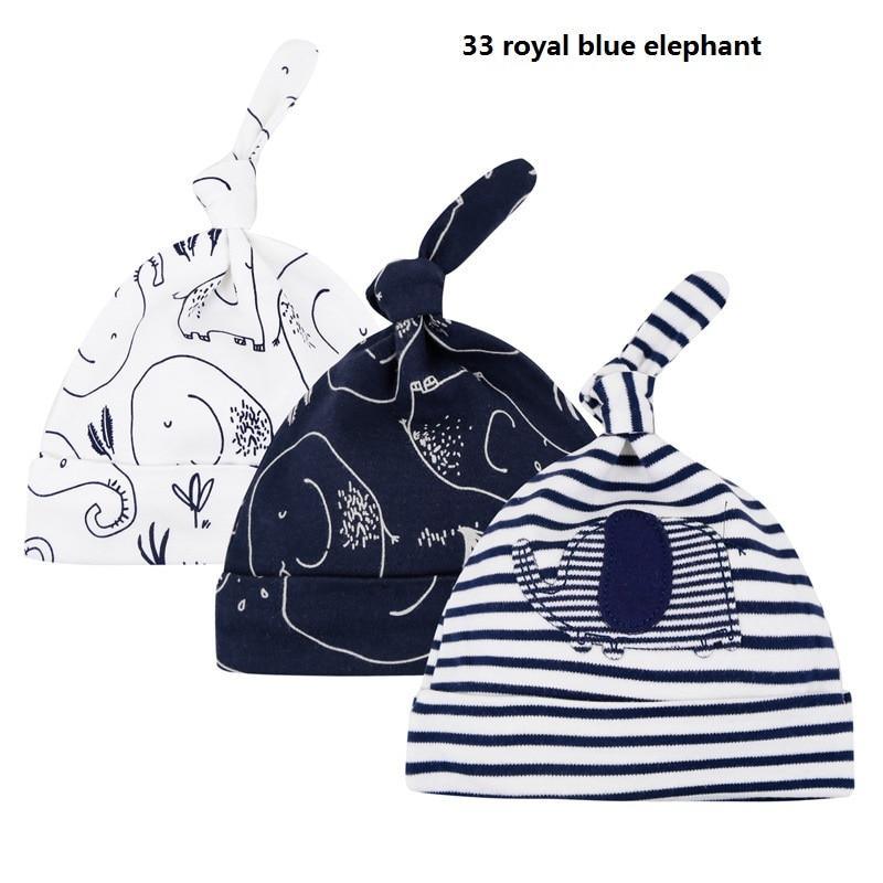 Printed Baby Hats & Caps For Newborn Baby Accessories In Elegant Modern Design Set Of 3PCS For Baby Kids