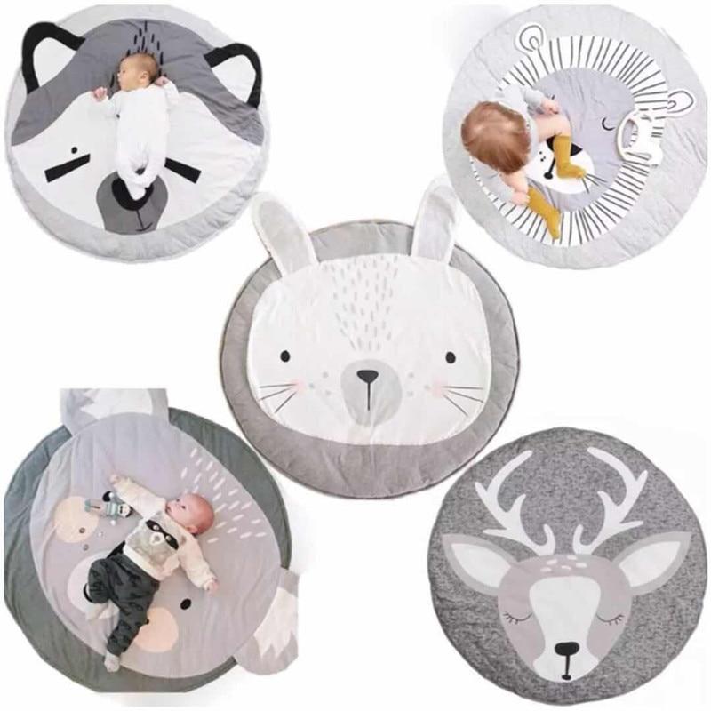 Creative Elephant Design Baby Play Mat  Round Carpet Cotton Animal Play Mat Newborn Infant Crawling Carpet For Baby Kids