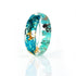 Luxury Handmade Resin Forest Dried Flowers Gold Foil Inside Resin for Women Engagement Wedding Rings In Stylish Style