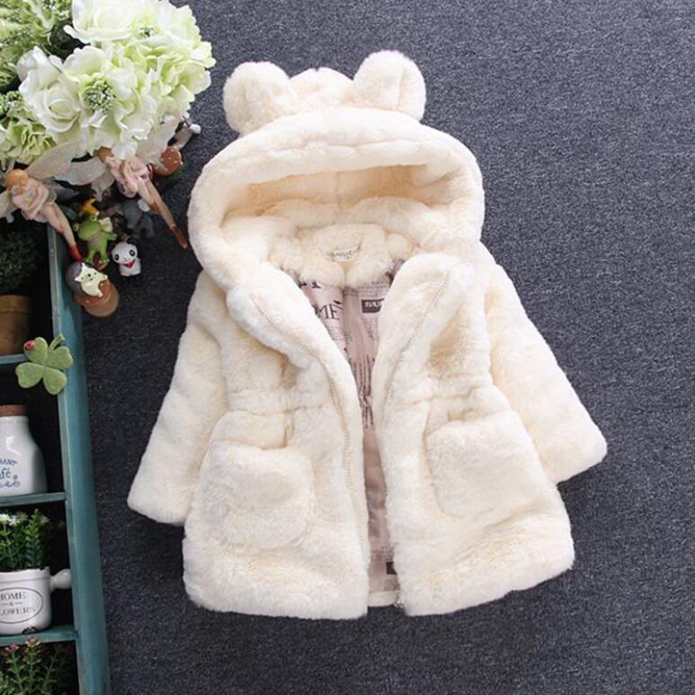 Baby Girl Modern Designer Style Jacket Hooded Cute Thicker Warm Soft Toddler Coat  For Kids