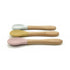 New Colors Baby Wooden Spoon Organic Silicone Tip Toddlers Infant Feeding Spoon Food Grade Material Soft Tableware Perfect For Baby Boys And Girls