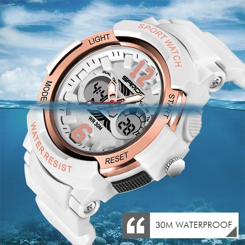 Fashion New Women Sports  Waterproof 50m Watch With Digital LED Ladies Shock Display in  Military Electronic Army Style