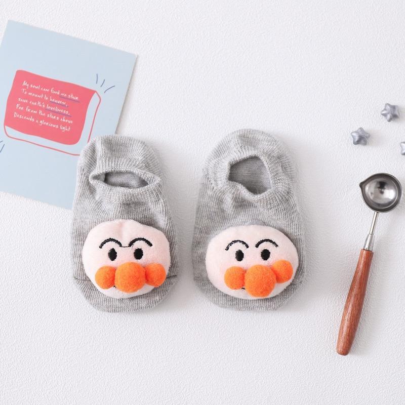 1 Pair Cartoon Cotton Baby Rubber Sole Anti Slip Floor Socks For Newborn Girls And Boys Kids