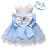 Modern luxury Baby Elegant Baby Girls 1st Year Birthday Dress Halloween Costume Party Dress For Baby And Girls With Big Bow And Modern Unique Colors