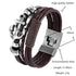 Trendy Modern Jewelry Leather Bracelet Men Braided Multilayer Anchor Bracelets Ladies Rope Chain for Male Jewelry Classic Style