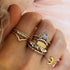 Elegant Women Fashion  Mary Geometric Amazing Flowers Leaf Premium Gold Finger Rings Boho Charm Luxury Jewelry Accessories Mother's Day Gifts