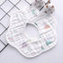 Unisex 360 Degree Rotation 8 Layers Gauze For Baby Kids Burp Cloth For Newborn Infant Saliva Towel