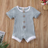 Infant Baby Boys Girls Clothes Ribbed Solid Romper Jumpsuit In Retro Deisgn For Kids