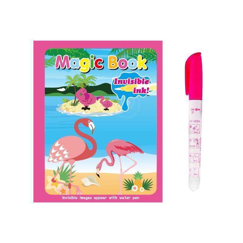 1pcs Magical Book Water Drawing Coloring Cartoons Books Doodle Pen Painting Drawing Board For Kids Toys Birthday Gift