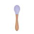 2PCS  Bamboo Training Spoons Organic Soft Baby Feeding Silicone Tip Spoon Scoop Easy Grip Handle Toddlers Infant Gifts For Parents And Baby Boys Or Girls